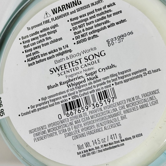 SWEETEST SONG 3 Wick Candle - Picture 3 of 3